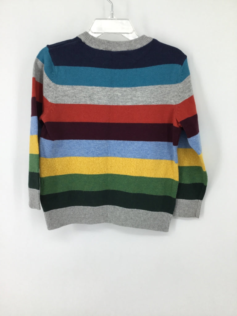 H & M Child Size 2 Multi-Color Stripe Sweater - boys