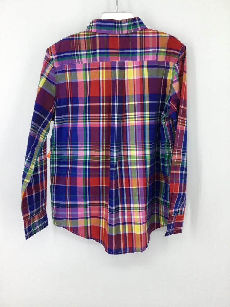 Ralph Lauren Child Size 7 Multi-Color Plaid Shirt - boys