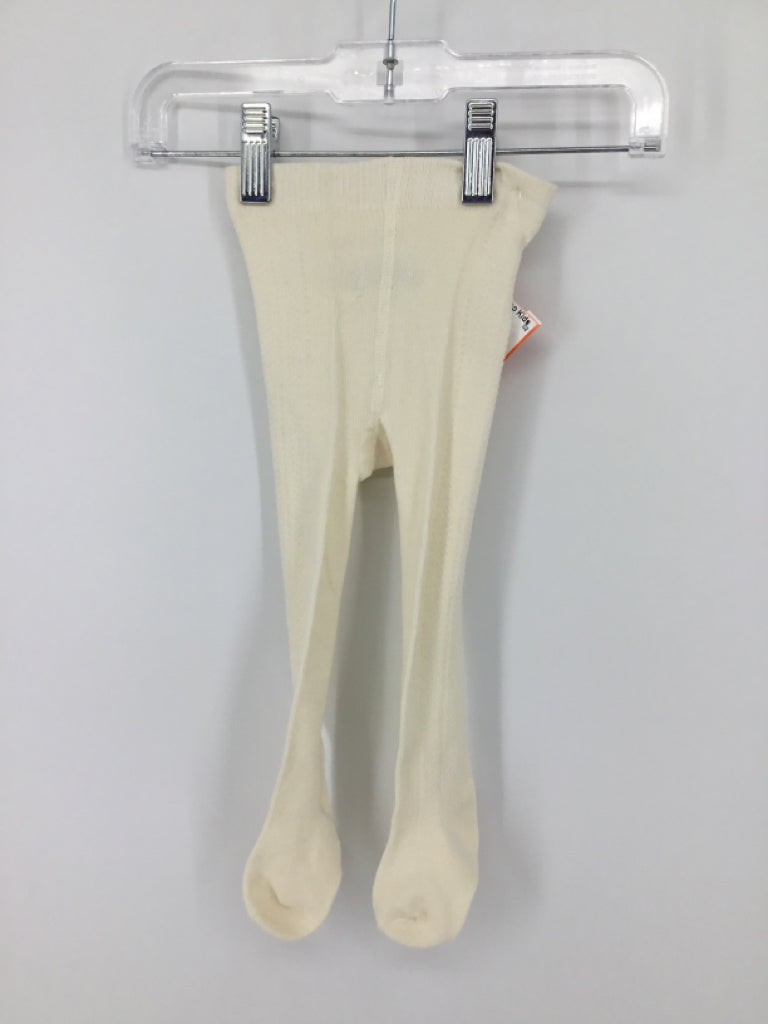 brandless Child Size 3-6 Months Cream Tights - girls