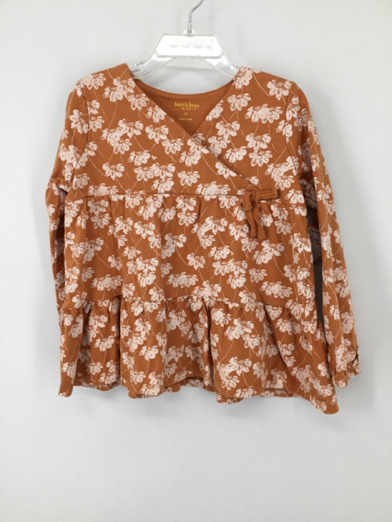 Burt's Bees Baby Child Size 4 Yellow Shirt - girls
