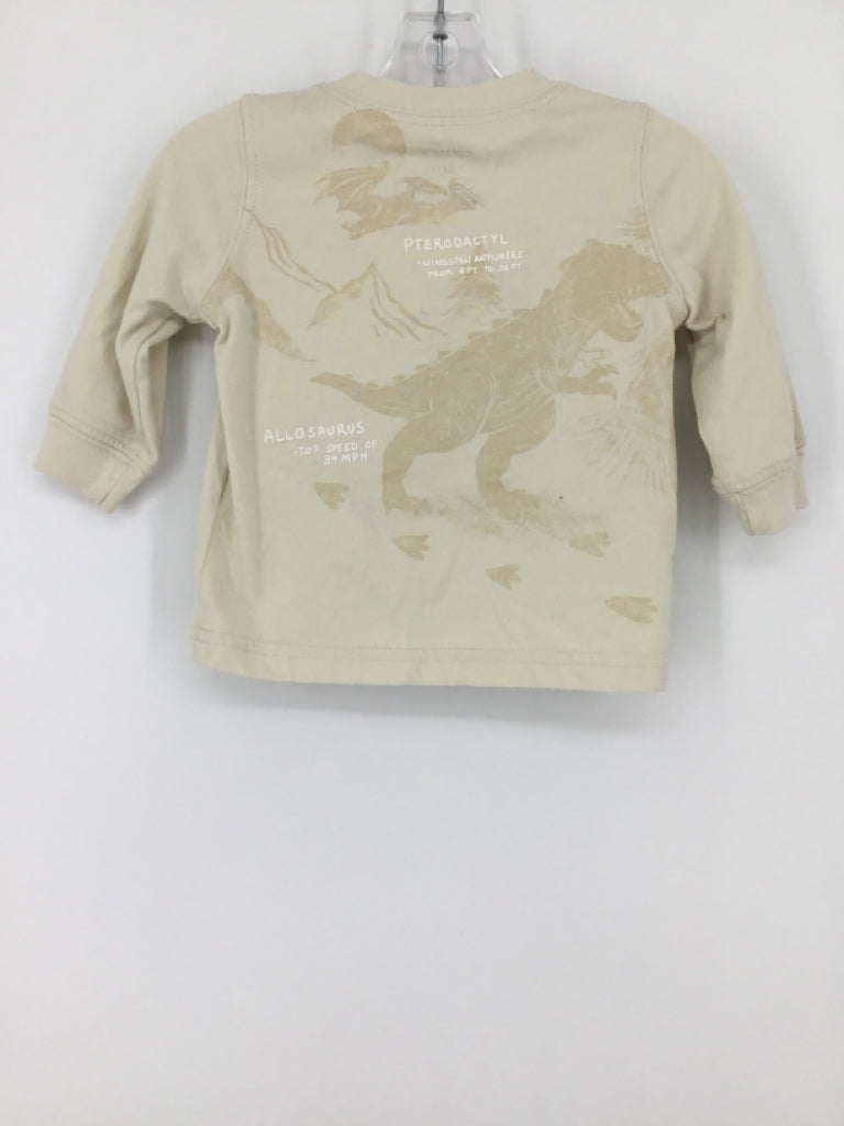 Carter's Child Size 3 Months Cream Dinosaur T-shirt - boys