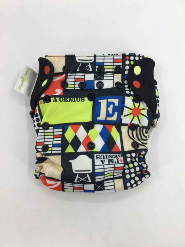 Bum Genius Child Size One Size Multi-Color Print Free Time Cloth Diaper