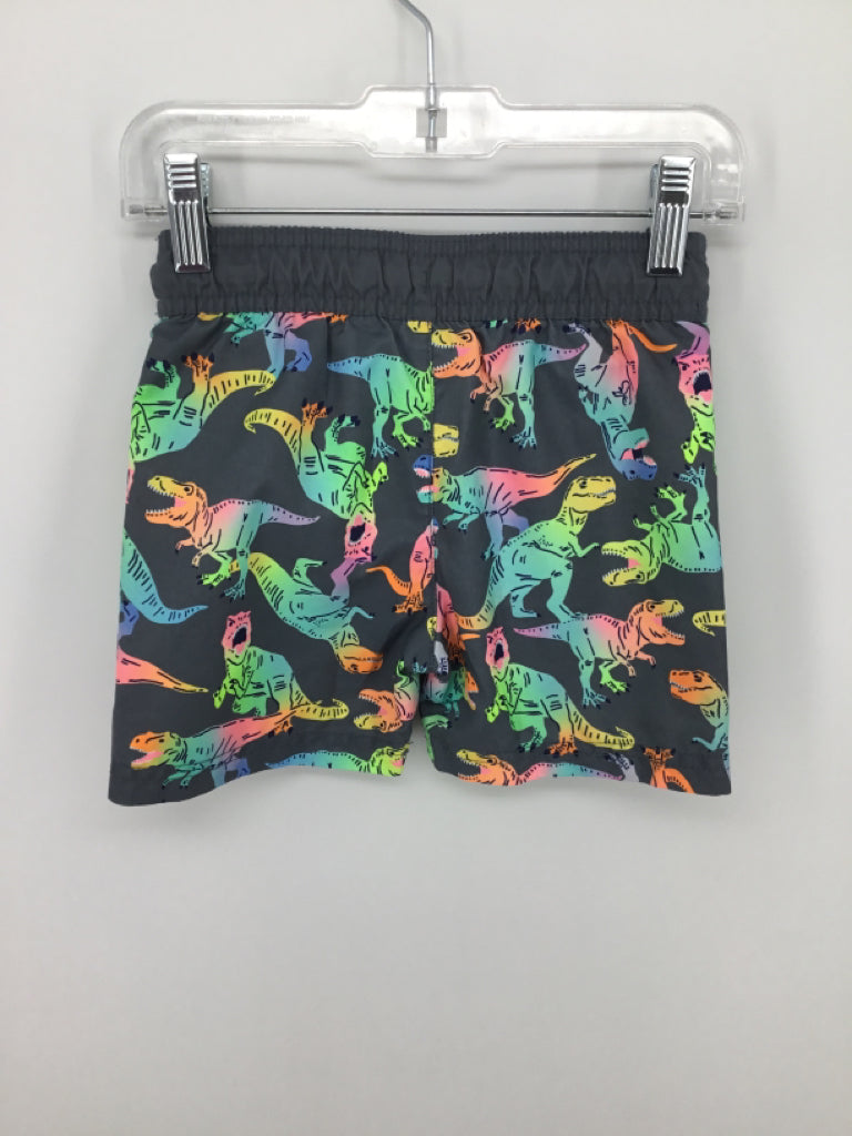 Cat & Jack Child Size 2 Gray Dinosaur Swimwear - boys