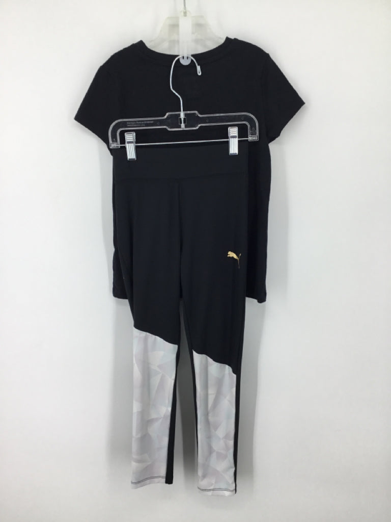 Puma Child Size 7 Black Outfit - girls