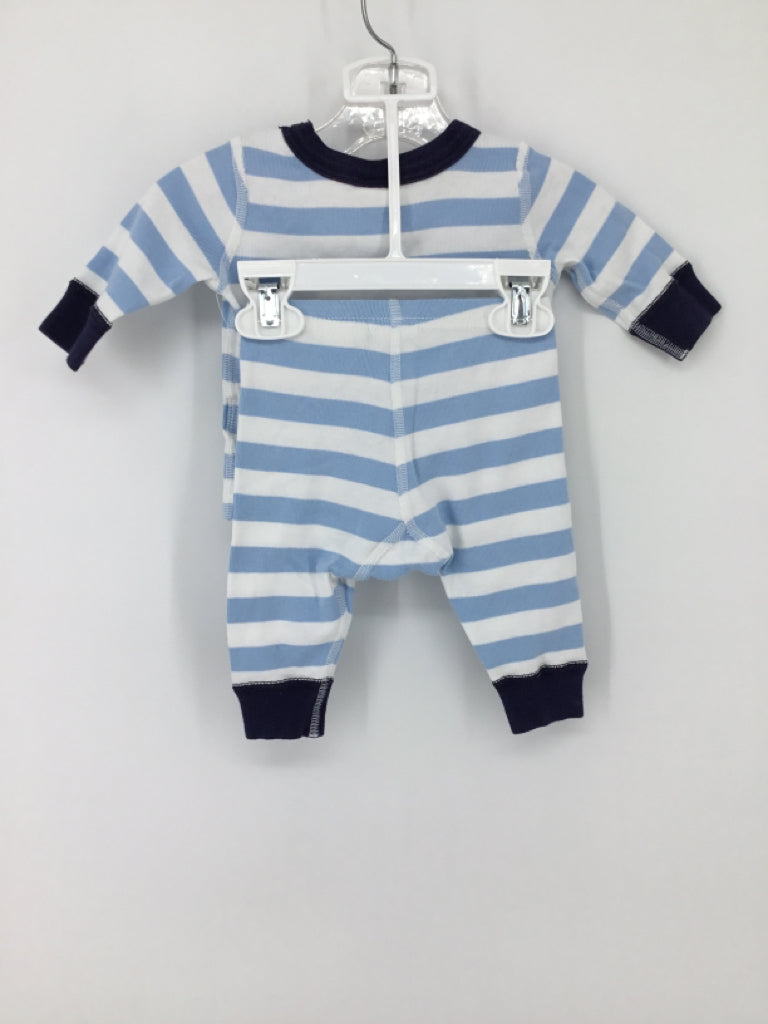 Hanna Andersson Child Size 0-6 Months Blue Stripe Pajamas - boys