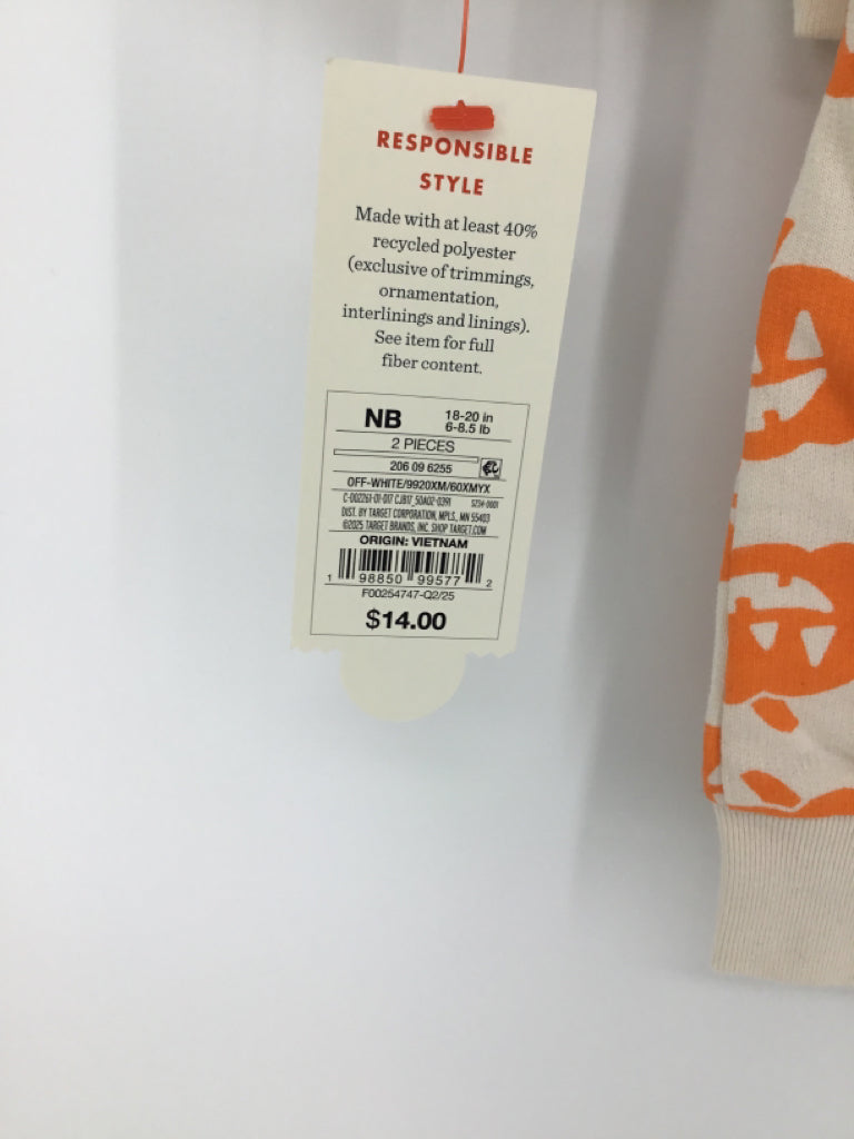 Cat & Jack Child Size Newborn Orange Halloween Outfit
