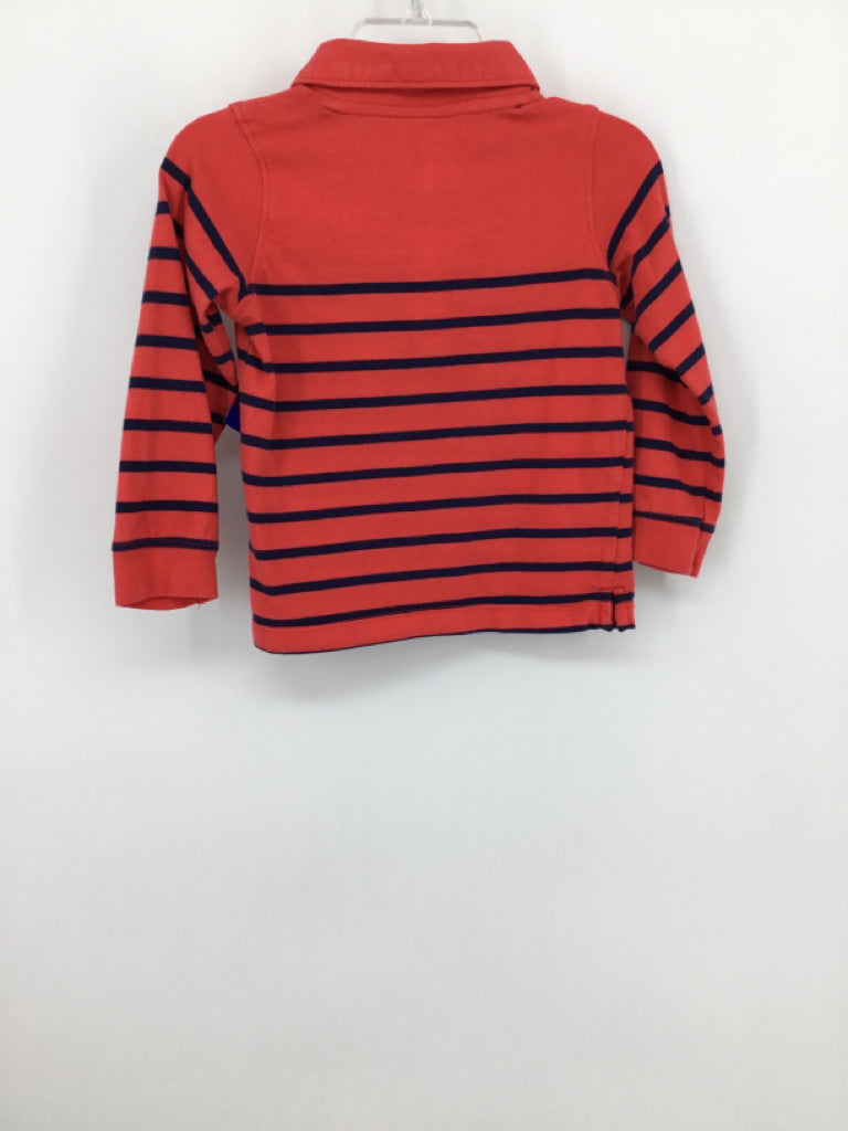 Carter's Child Size 18 Months Coral Stripe Shirt - boys