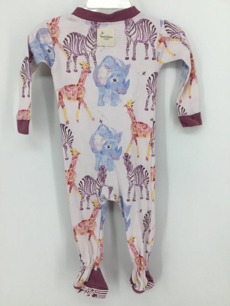 Burt's Bees Baby Child Size 3-6 Months Purple Sleepers