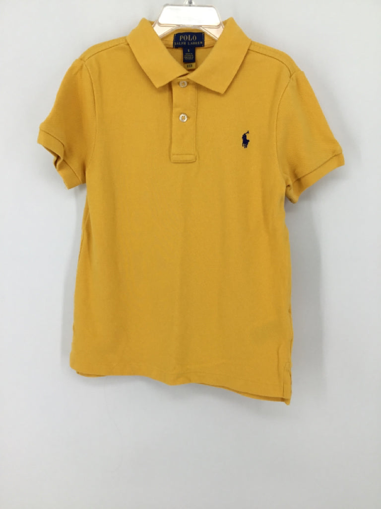 Ralph Lauren Child Size 6 Yellow Solid Shirt - boys