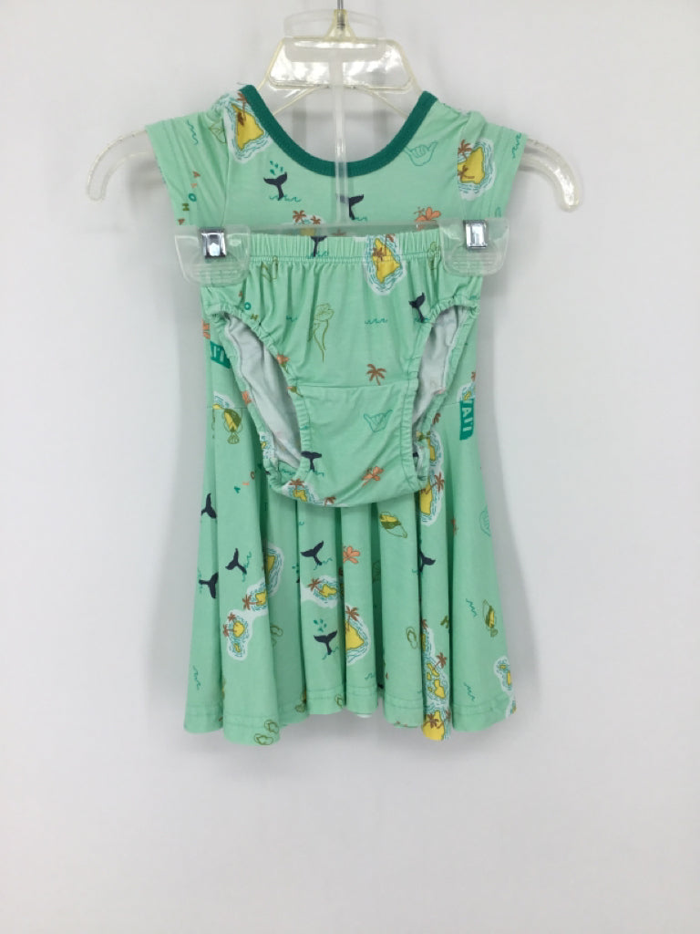 CoCo Moon Child Size 0-6 Months Green Dress - girls