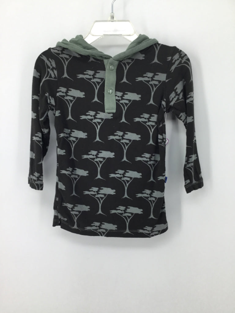 Kickee Pants Child Size 18-24 Months Black Print Shirt - boys