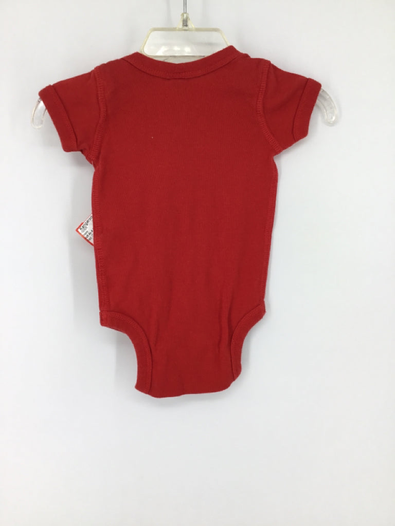 Soft As A Grape Child Size Newborn Red Onesie