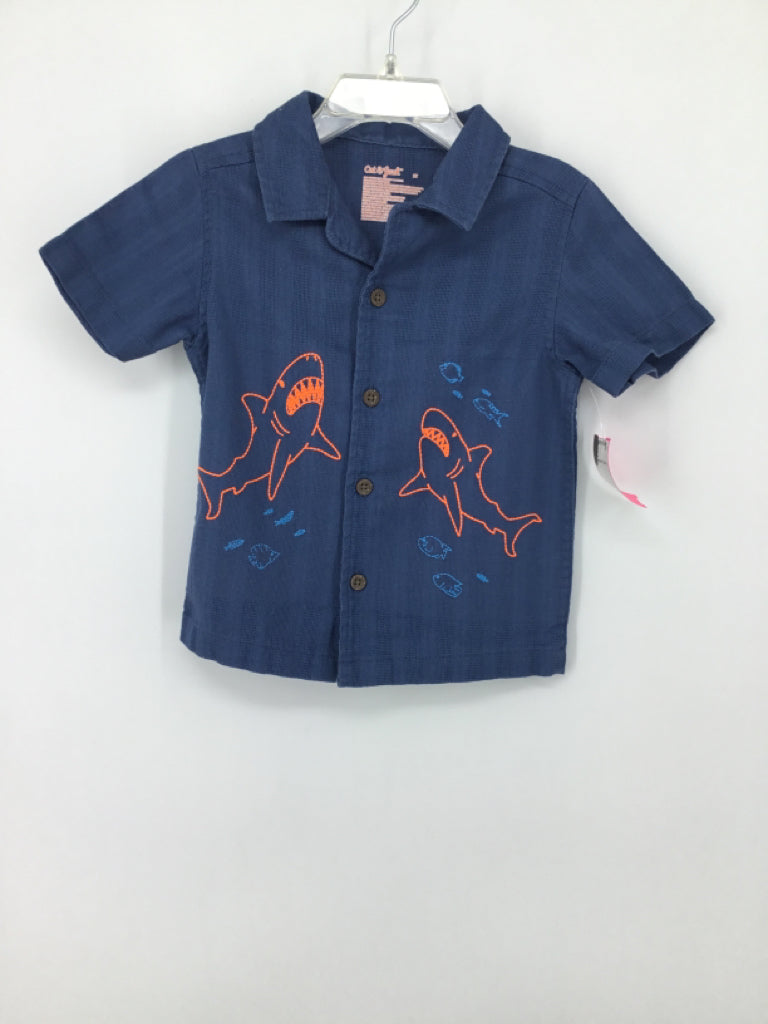 Cat & Jack Child Size 2 Blue Embellished Shirt - boys