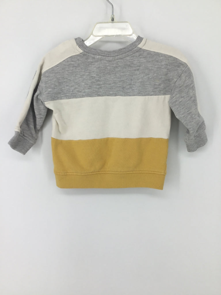 H & M Child Size 9 Months Gray screen printed Sweatshirt - boys