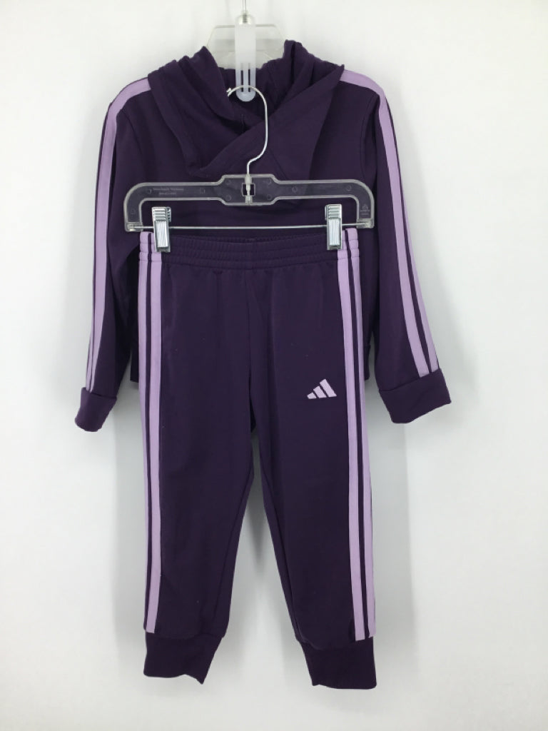 Adidas Child Size 4 Purple Outfit - girls