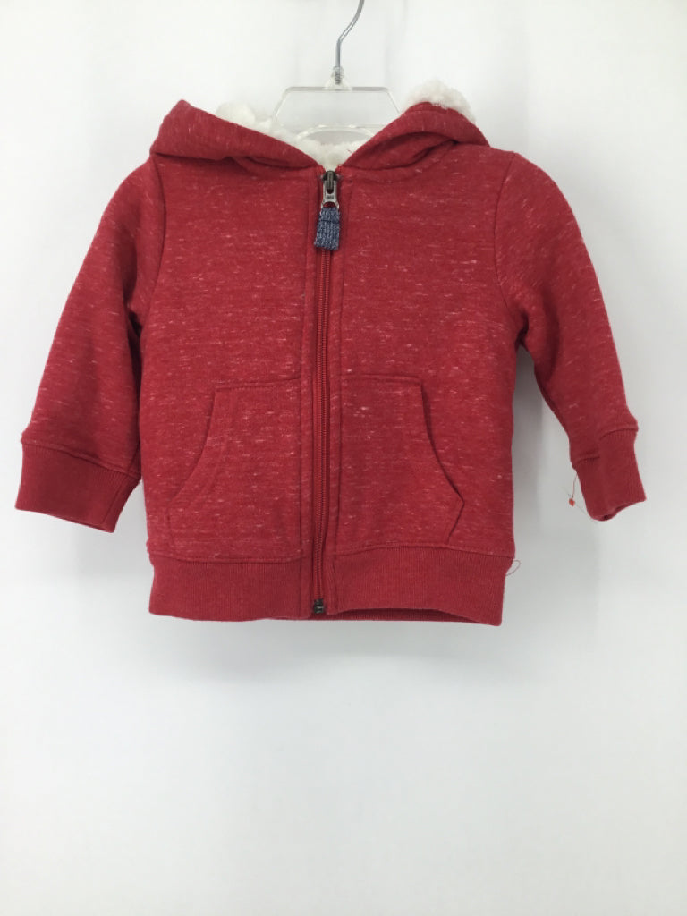 Cat & Jack Child Size 12 Months Red Marbled Hoodie - boys