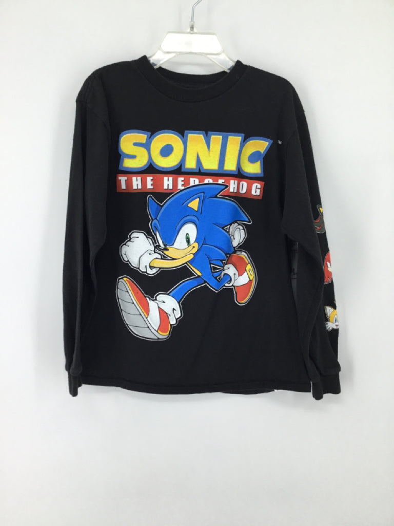 Sonic The Hedgehog Child Size 7 Black Character T-shirt - boys