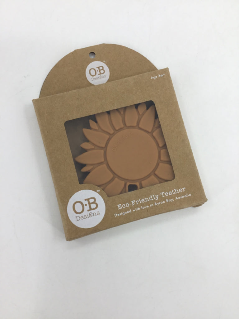 OB Designs Orange Silicone Sunflower Teether