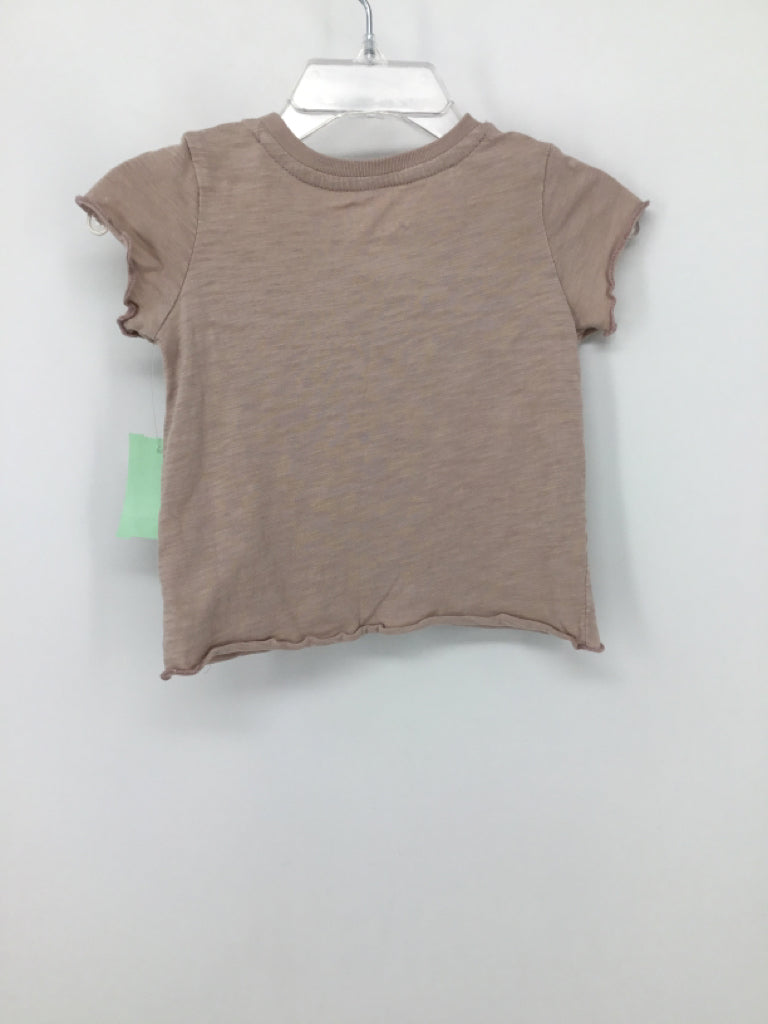 peek Child Size 3-6 Months Tan T-shirt - girls