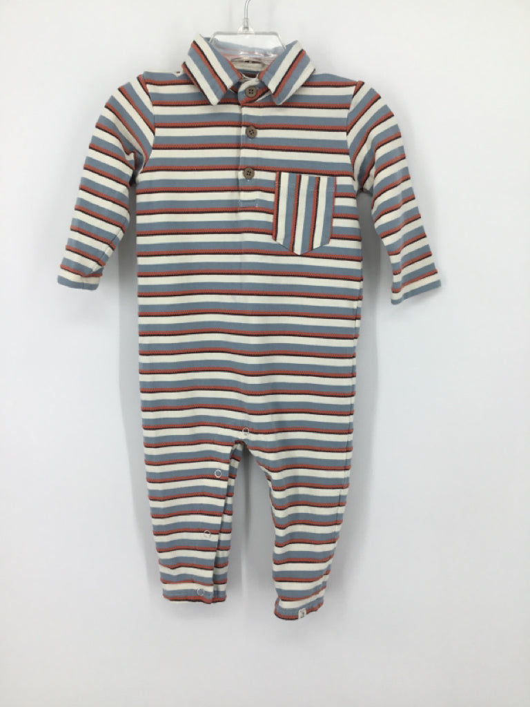 Me & Henry Child Size 12-18 Months Blue Stripe Outfit - boys