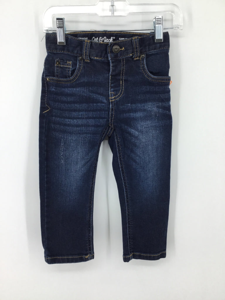 Cat & Dogma Child Size 2 Blue Solid Jeans - boys