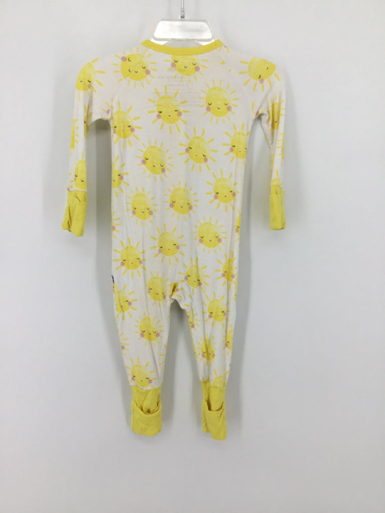Little Sleepies Child Size 3-6 Months Yellow Pajamas - girls