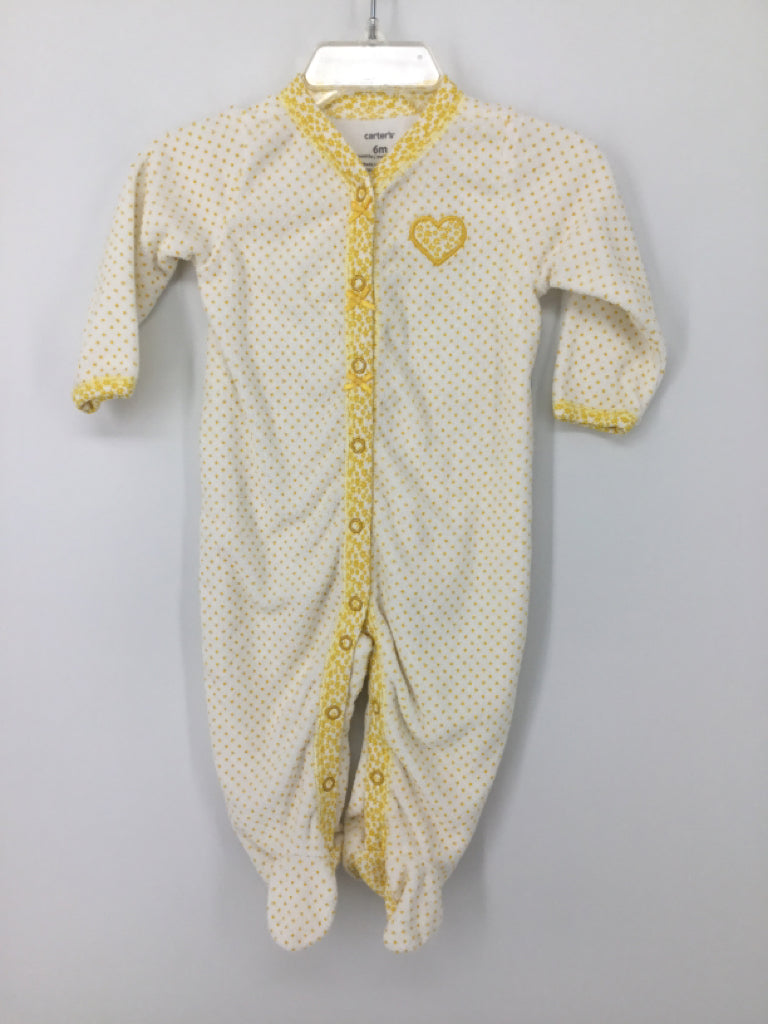 Carter's Child Size 6 Months Yellow Sleepers