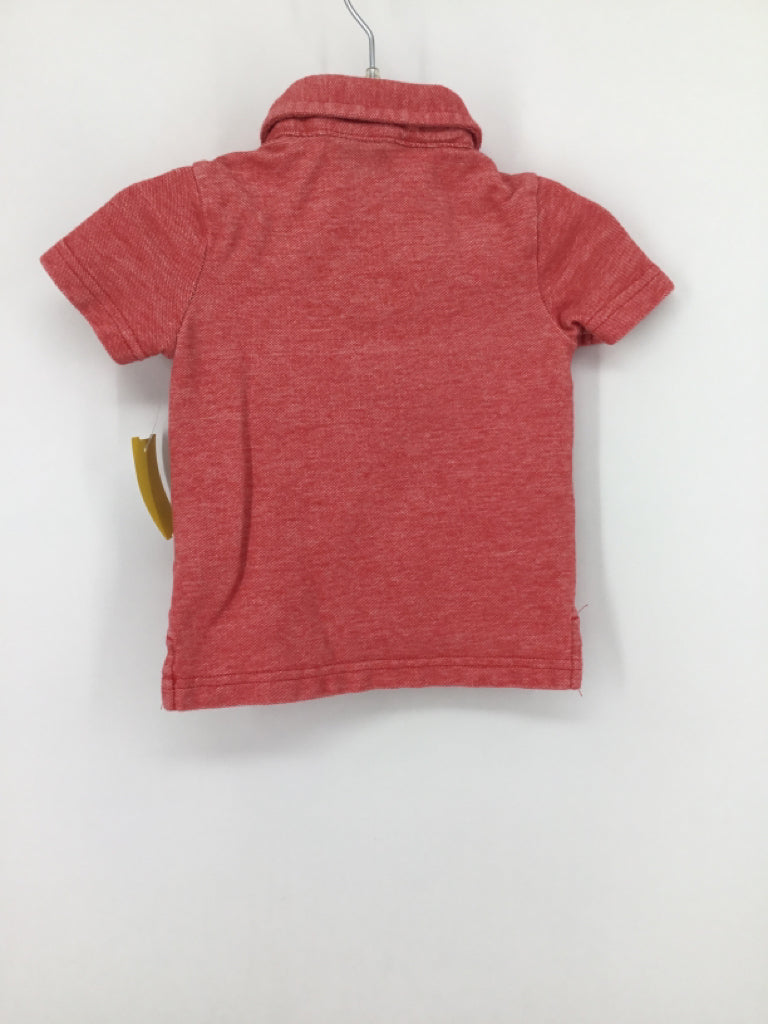 Janie and Jack Child Size 6-12 Months Red Solid Shirt - boys