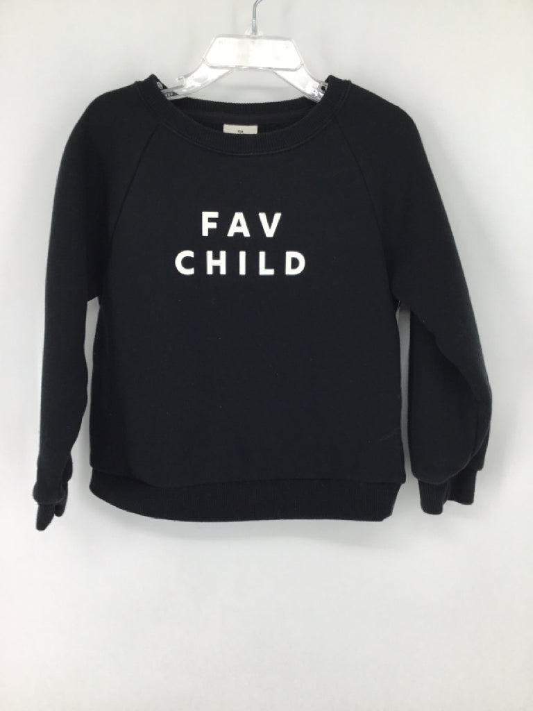 Cuddle Club Child Size 4 Black Solid Sweatshirt - boys