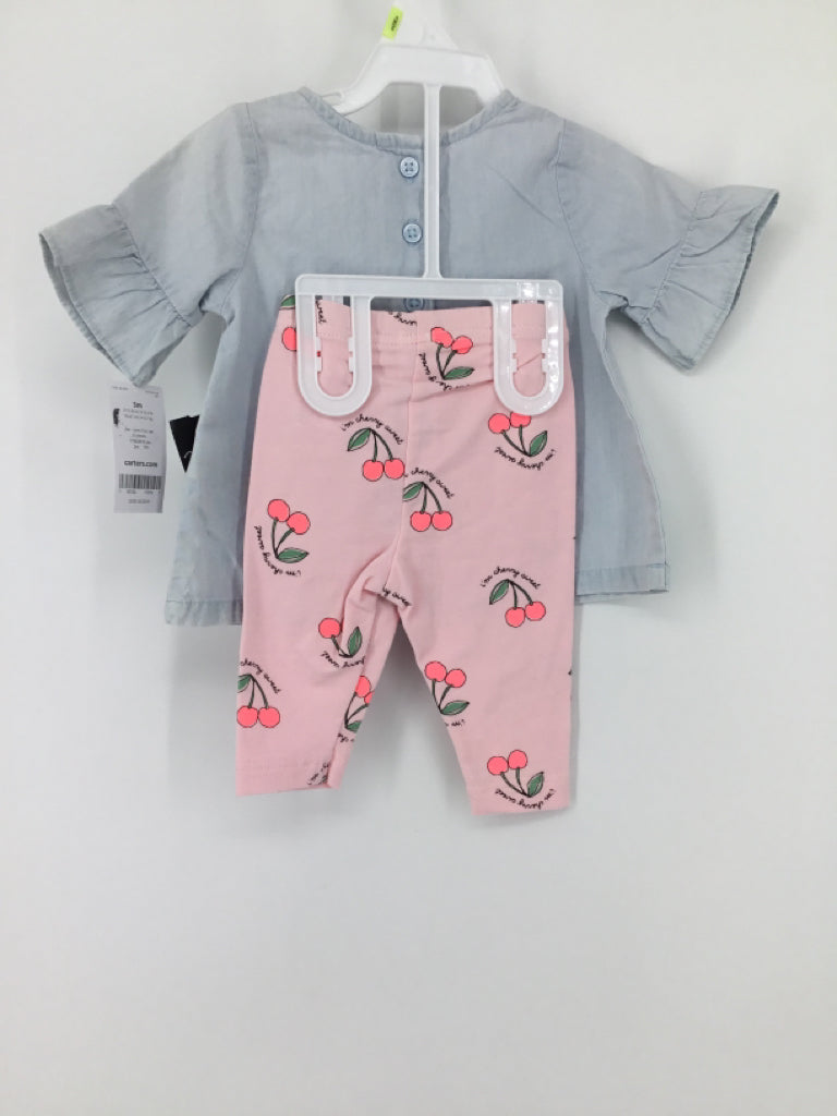 Carter's Child Size 3 Months Blue Outfit - girls