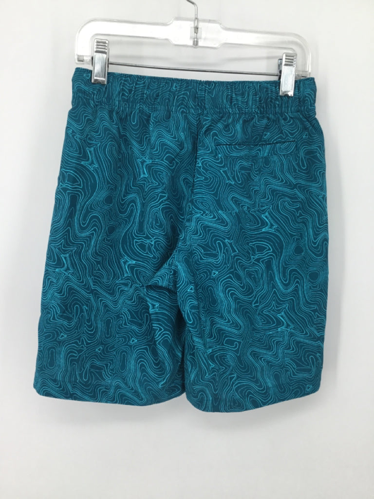 Lands' End Child Size 8 Teal Print Shorts - boys