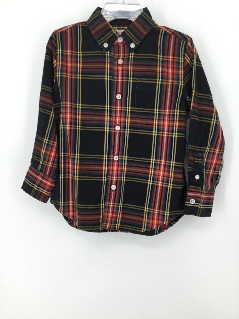 Crewcuts Child Size 3 Black Plaid Shirt - boys