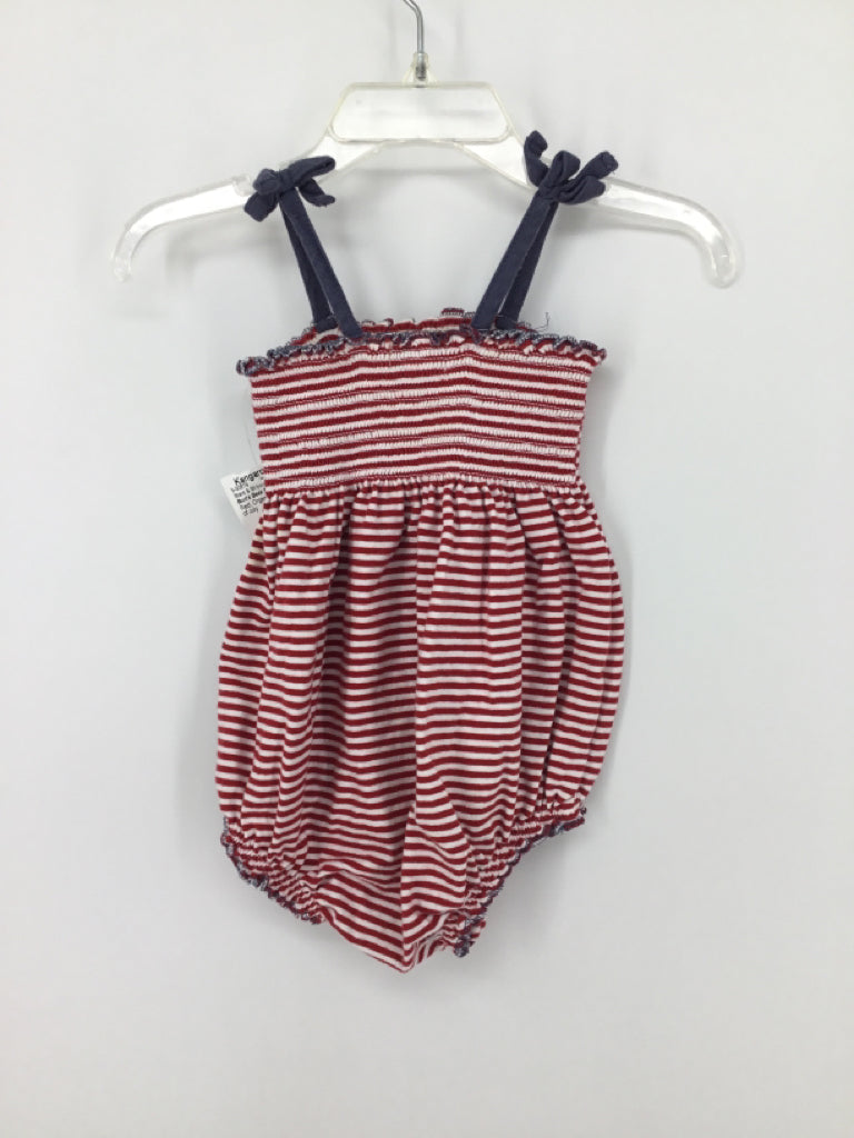 Burt's Bees Baby Child Size 0-3 Months Red Stars & Stripes Outfit