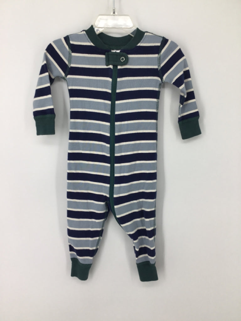 Hanna Andersson Child Size 6-12 Months Blue Stripe Pajamas - boys