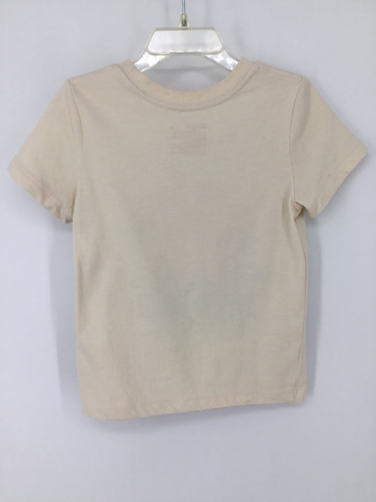 Cat & Jack Child Size 3 Cream screen printed T-shirt - boys
