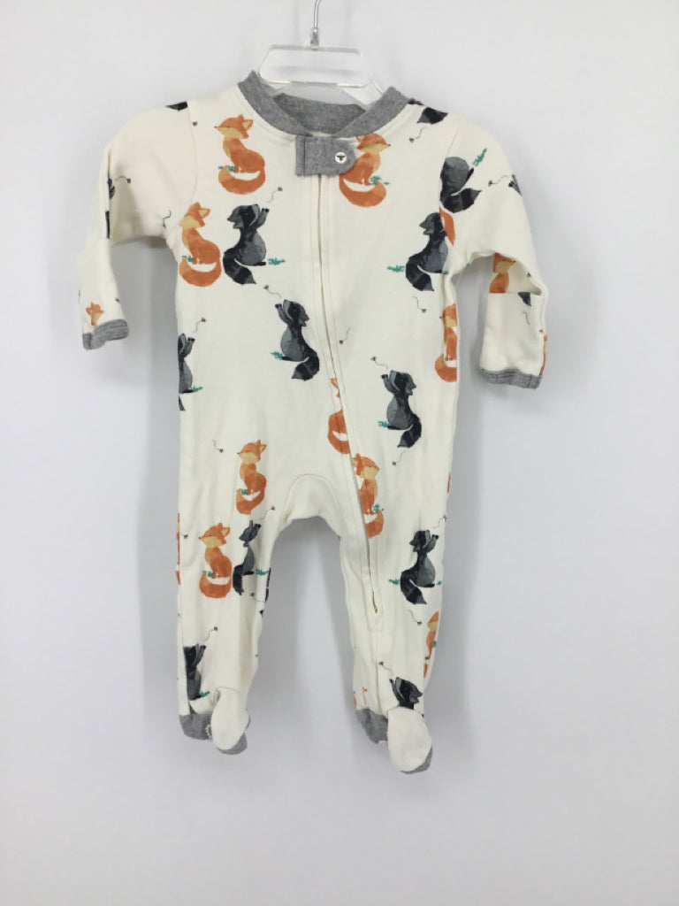Burt's Bees Baby Child Size 0-3 Months White Sleepers