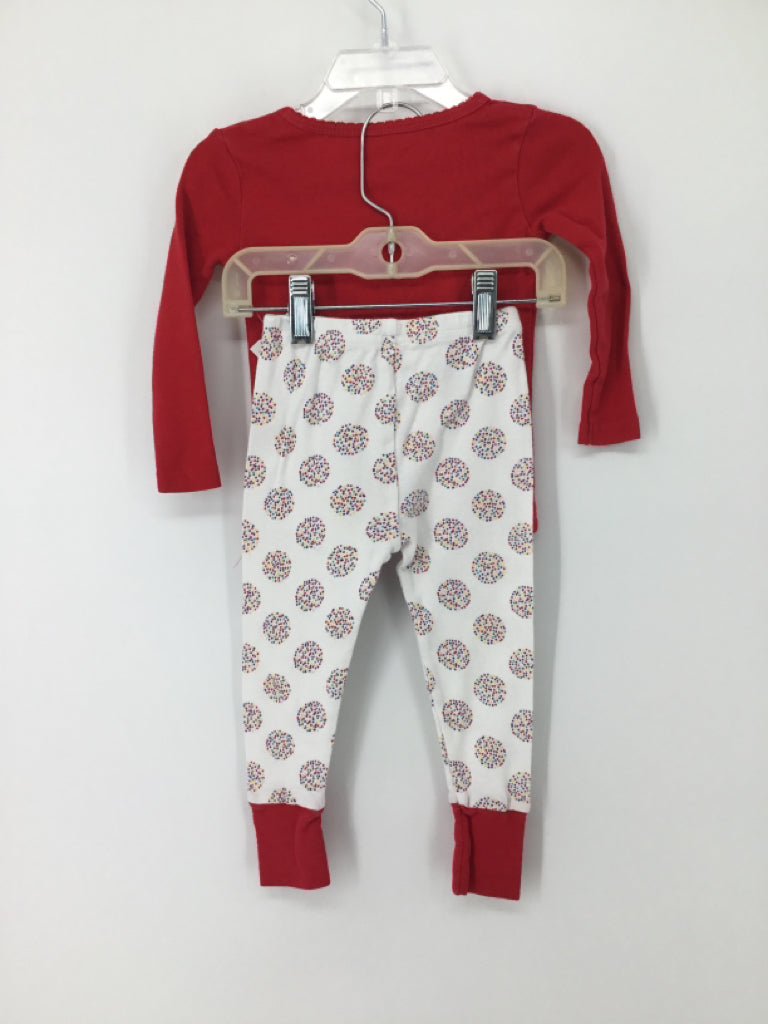 Oshare Child Size 18 Months Red Christmas Pajamas