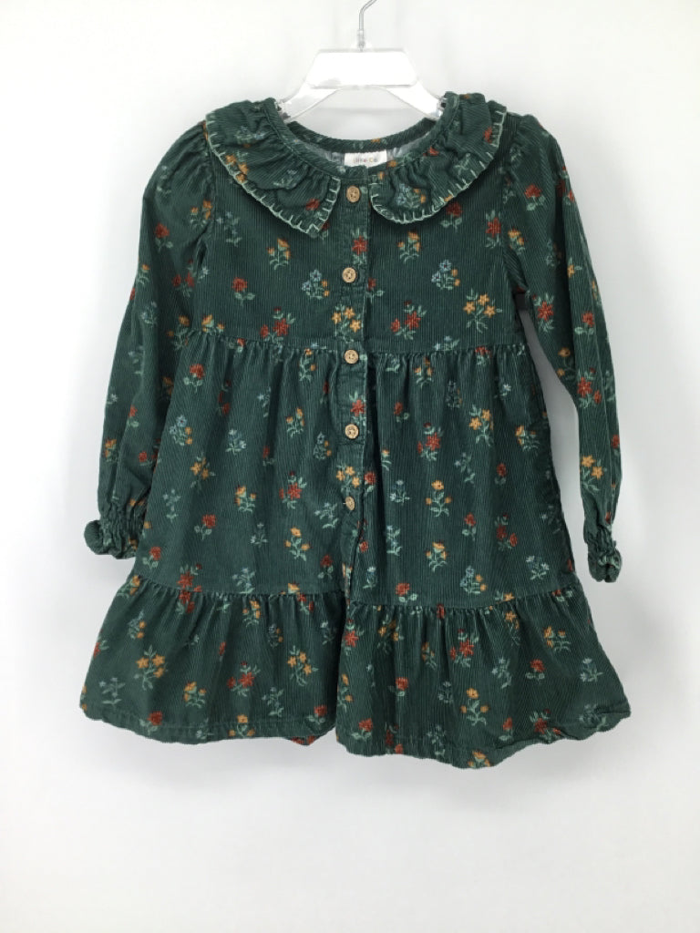 Little Co Child Size 3 Green Dress - girls
