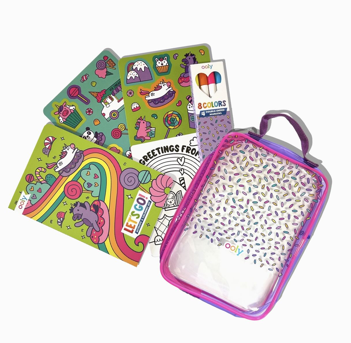 Ooly - Let's Go!Activity & Coloring Kit (Unicorn Candy Town)