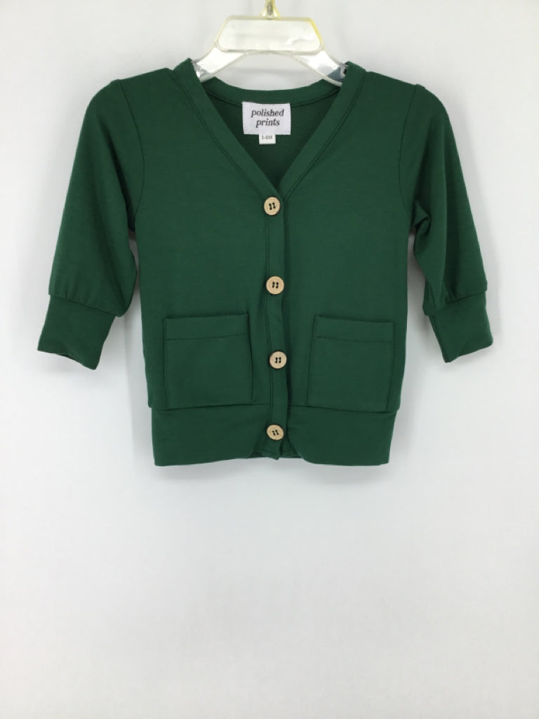 Polished Prints Child Size 3-6 Months Green Solid Shirt - boys