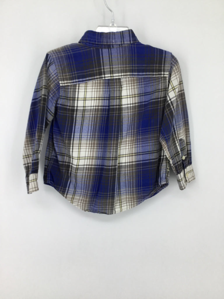 Ralph Lauren Child Size 24 Months Blue Plaid Shirt - boys