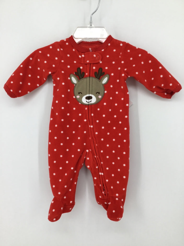 Carter's Child Size Newborn Red Christmas Sleeper
