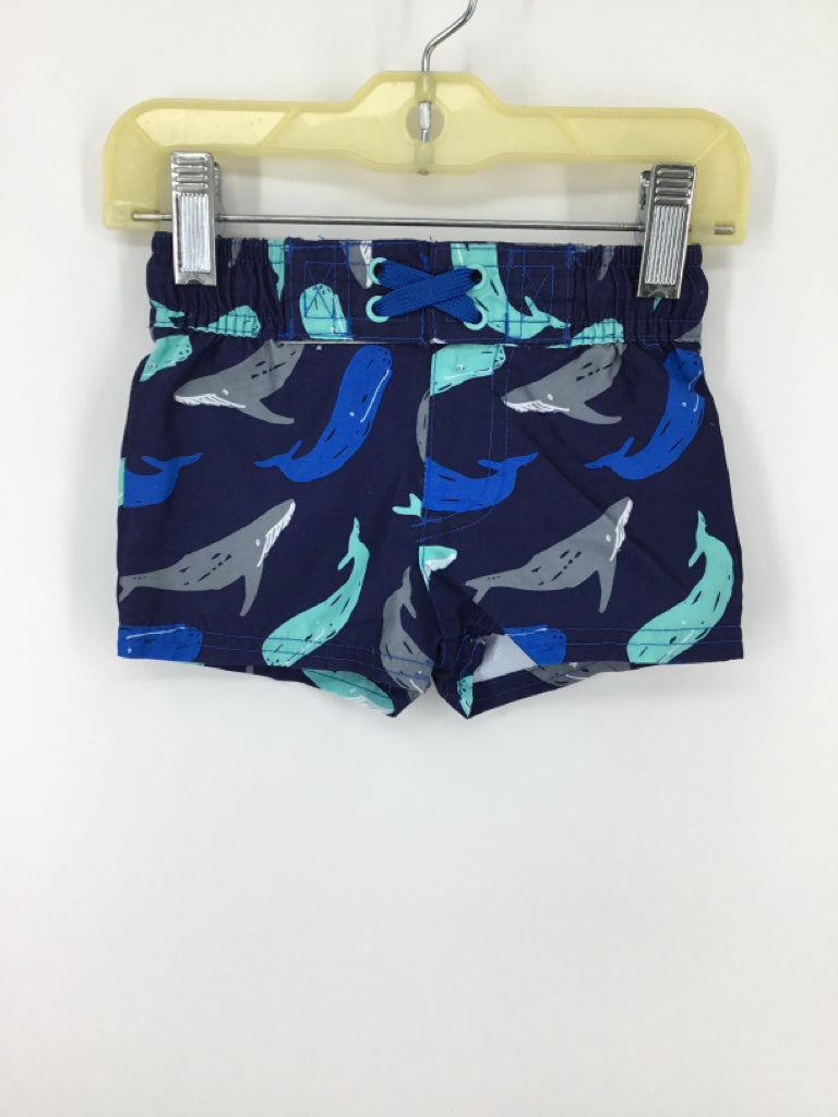 Cat & Jack Child Size 3-6 Months Navy Print Shorts - boys