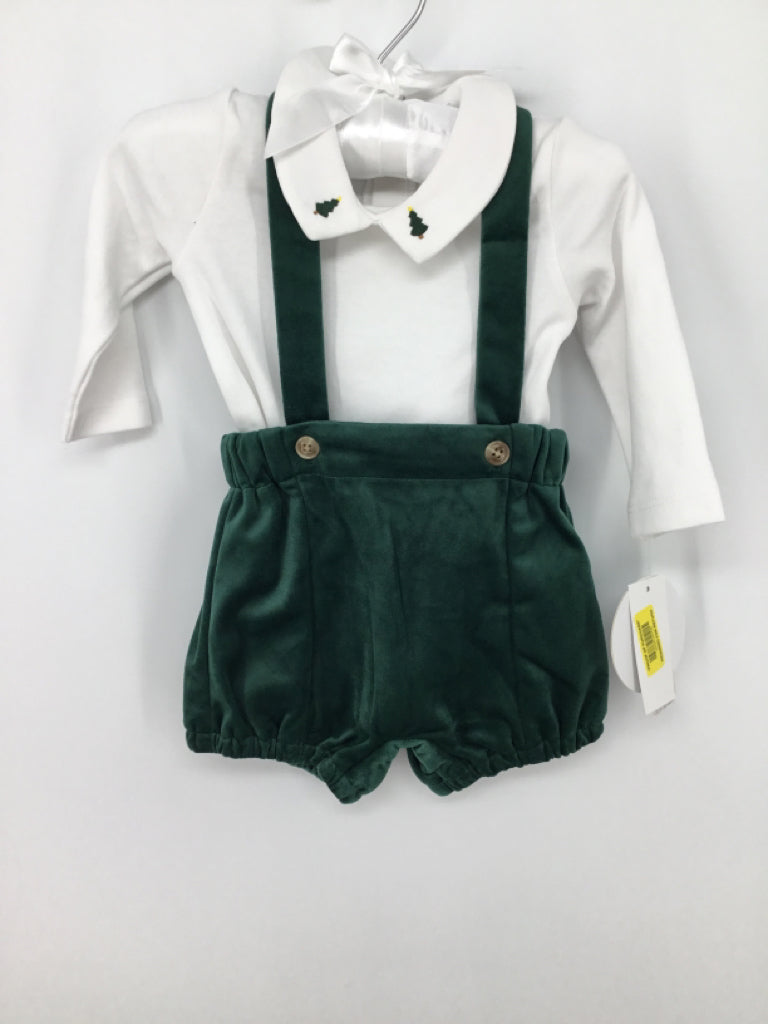 Edgehill Collection Child Size 3 Months Green Christmas Outfit