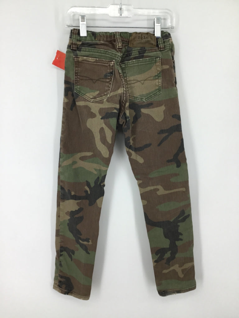 Ralph Lauren Child Size 7 Green Camoflage Jeans - boys