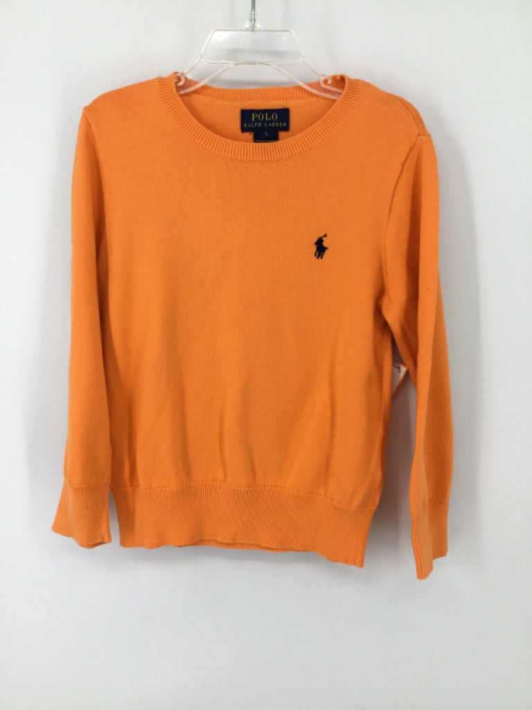 Ralph Lauren Child Size 5 Orange Solid Sweater - boys