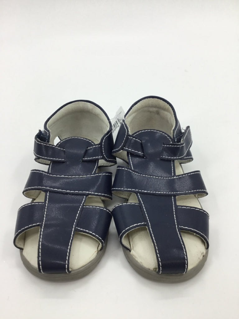 Footmates Child Size 8 Toddler Navy Sandals/Flip Flops