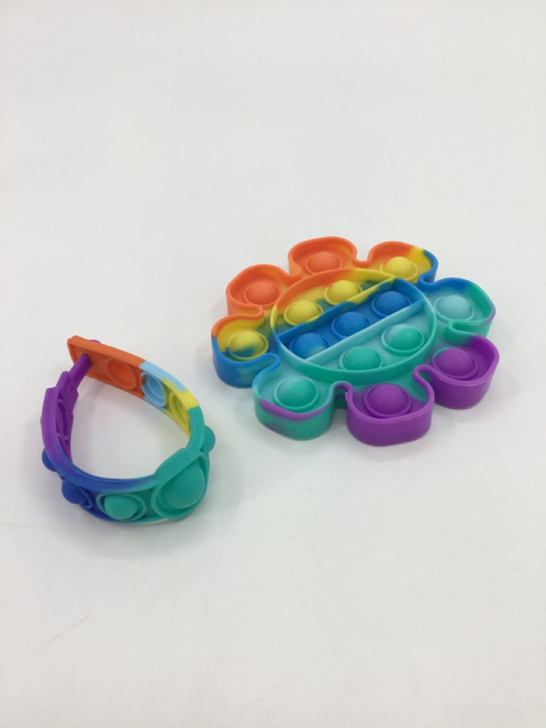 Rainbow Sensory Pop It Toys - 2 pcs