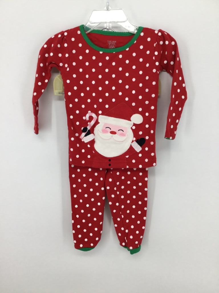 Just One You Made by Carters Child Size 18 Months Red Christmas Pajamas