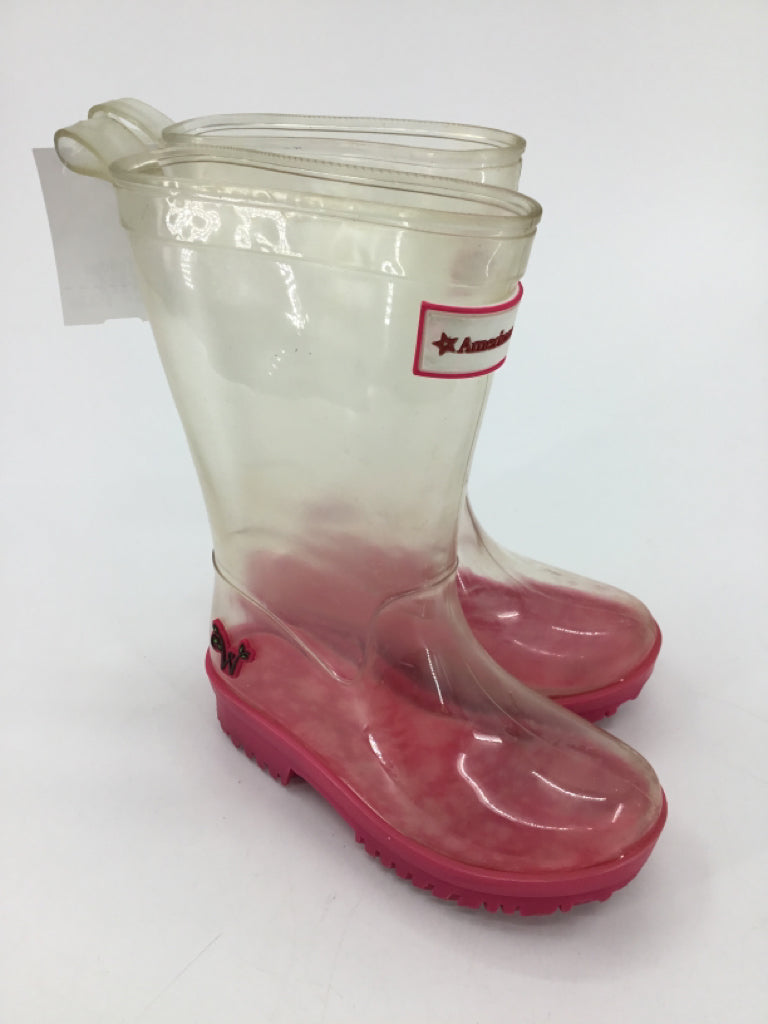American Girl Child Size 8 Toddler clear Rain/Snow Boots